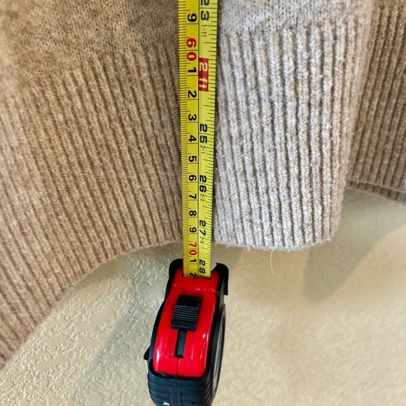 Aerie Striped Crewneck Sweater - Neutral Oatmeal with Black Stripes Oversized L - Picture 7 of 7